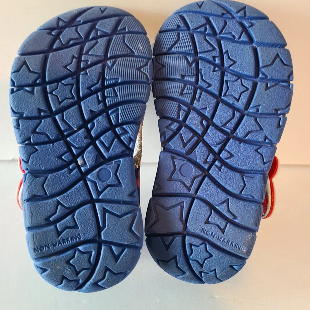 DISNEY MICKEY MOUSE BABY BOY PLAY SANDALS ROYAL BLUE SLIP-ON SIZE 5